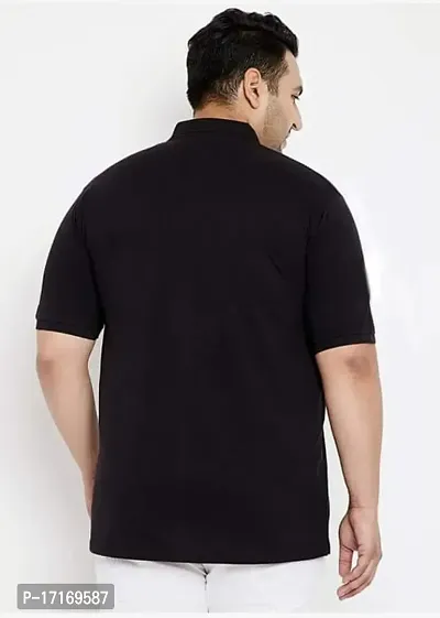 Men Plus Size Colorblocked Polo T-shirt-thumb2