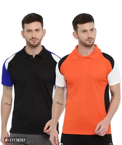 Men Colorblocked Combo Polo T-shirt