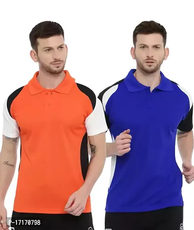 Men Colorblocked Combo Polo T-shirt