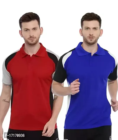 Men Colorblocked Combo Polo T-shirt-thumb0