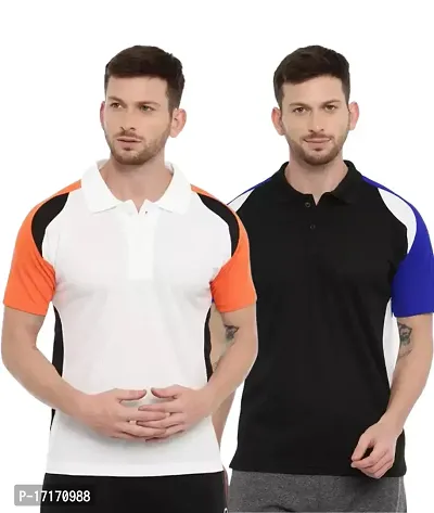 Men Colorblocked Combo Polo T-shirt