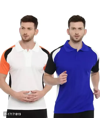 Men Colorblocked Combo Polo T-shirt