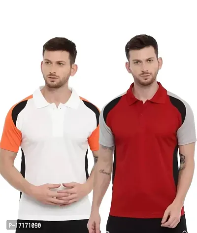 Men Colorblocked Combo Polo T-shirt