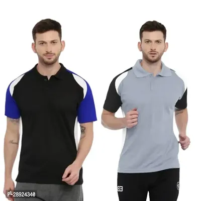 Men Colorblocked Sport Combo Polo T-shirt