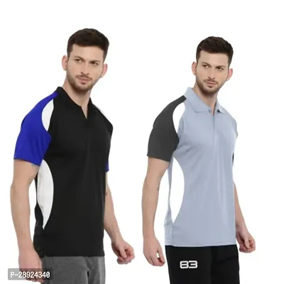 Men Colorblocked Sport Combo Polo T-shirt-thumb3