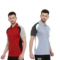 Classic Polycotton Solid Tshirt for Men, Pack of 2-thumb2