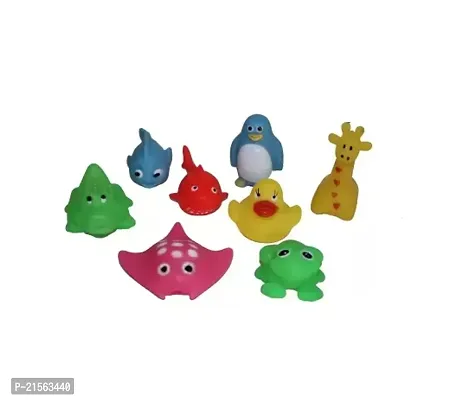 Classic Squeeze Animals Soft Toys Chu Chu Sound Toys Non-Toxic ( 8Pc Multicolor 5Cm ) Bath Toys