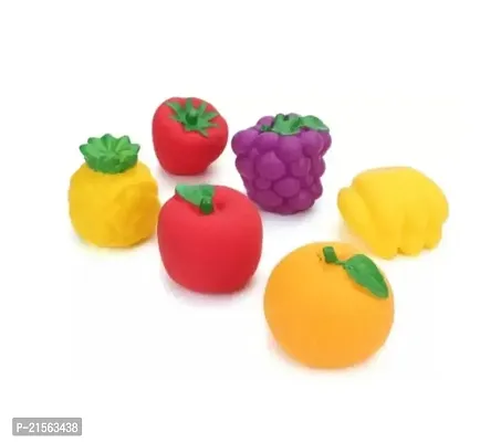 Fruit Set Chu Chu Sound Toys Bath Toys For Kids Pack Of 6 Bath (Multicolor)