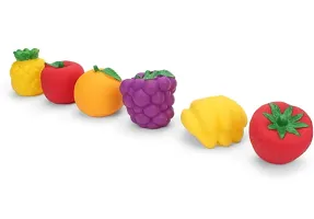 Fruit Set Chu Chu Sound Toys Bath Toys For Kids Pack Of 6 Bath (Multicolor)-thumb1