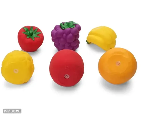 Fruit Set Chu Chu Sound Toys Bath Toys For Kids Pack Of 6 Bath (Multicolor)-thumb3