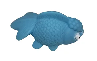 Soft Toys Squeezy Blue Fish Set Chu Chu Toys Non-Toxic Bath Toy(Pack of 3 Multicolor 10cm 6cm)-thumb1