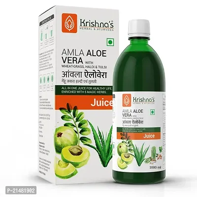 Amla Aloe vera Wheatgrass Haldi Tulsi Juice 1000ml-thumb0