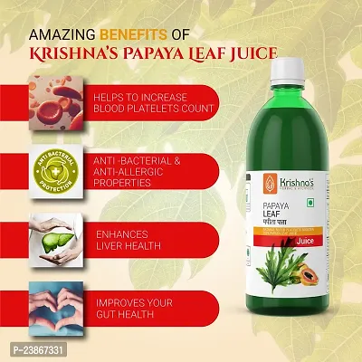 Krishna's Papaya Leaf Juice - 500 ml-thumb5