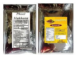 Dry Fruits Combo Almond, Phool Makhana Lotus Seeds(Makhana)(2 X 250 G)-thumb1