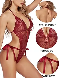 Stylish Maroon Lycra Bridal Baby Dolls For Women-thumb1