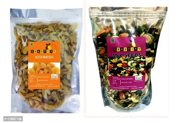 Dry Fruits Combo Raisins (Kishmish), Mix Dry Fruits (2 X 250 G)