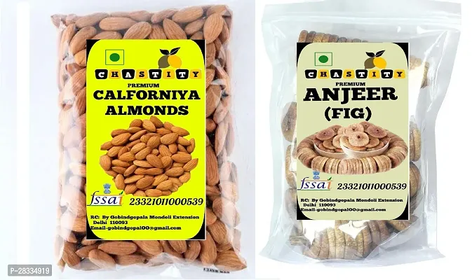 Premium Combo Pack Fig Anjeer and Almonds 200Gram-thumb0