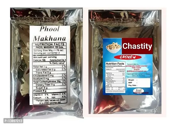 Dry Fruits Combo Cashew (Kaju) , Makhana (2 X 100 G)-thumb2