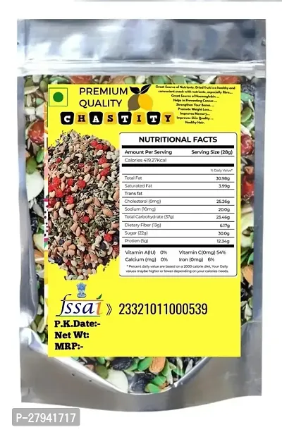 Chastity Premium International Healthy Nutmix , 10+ Mix Dryfruit , Ready To Eat 500Gram-thumb2