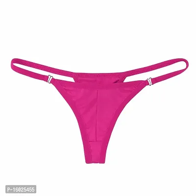 Stylish Pink Solid Bra  Panty Set For Women-thumb2