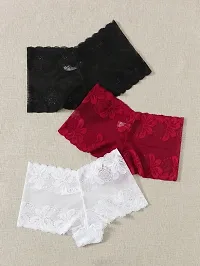 Women Self Design Bra Panty Set Lingerie Set-thumb3