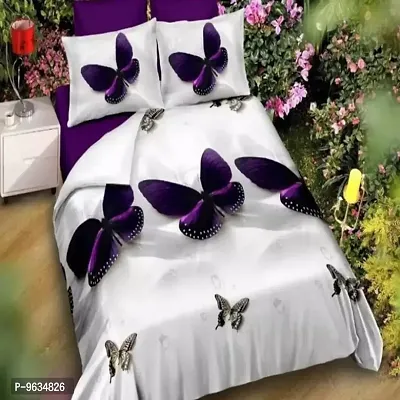 Polycotton 1 Double Bed Bedsheet With 2 Pillow Cover-thumb0