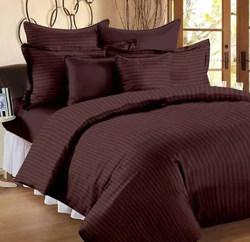 Stripped Cotton King Size Bedsheets