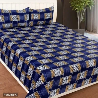 Classic Cotton Double Bedsheet with Pillow Covers-thumb0