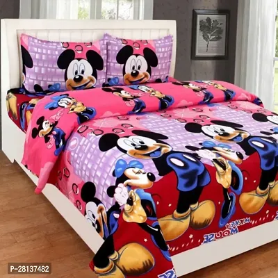 New Trendy Glace Cotton Bedsheet with 2 Pillow Covers