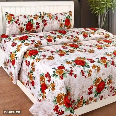 New Trendy Glace Cotton Bedsheet with 2 Pillow Covers