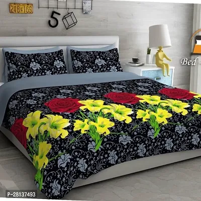 New Trendy Glace Cotton Bedsheet with 2 Pillow Covers