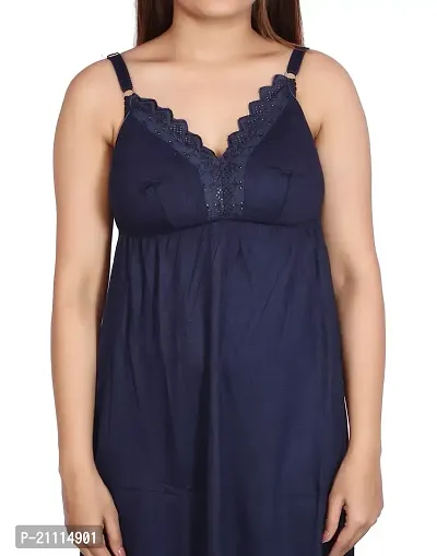 Buy WOMIE Nighties Women s Hosiery Embellished Maxi Nighty Slip