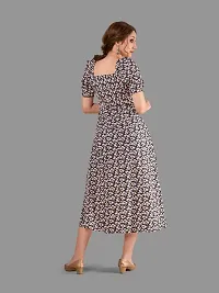 Black Crepe A Line Dresses For Women-thumb3