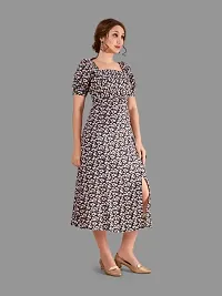 Black Crepe A Line Dresses For Women-thumb2