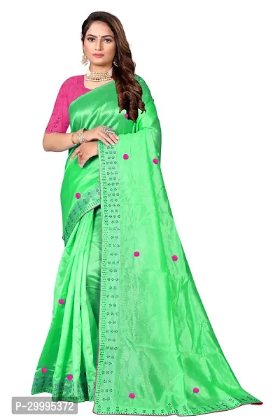 Stylish Light Green Zoya Silk Saree With Blouse Piece For Women-thumb0