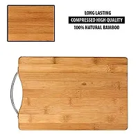 Giffy? 26cm x 36cm Large Size Reversible Thick Wooden Kitchen Chopping Cutting Slicing Board with Handle for Fruits Vegetables Meat (Beige, Pack of 1)-thumb4