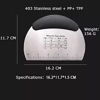 Giffy? Stainless Steel Bench Scraper  Chopper Scraper Pastry Cutter for Cookie Cheese Bread with Measurements-thumb3