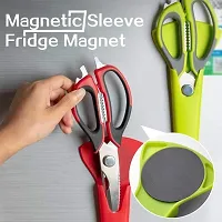 Giffy? Multi-function 7 in 1 Stainless Steel Kitchen Scissor with Protective Magnetic Cover/Holder - Random Color-thumb1