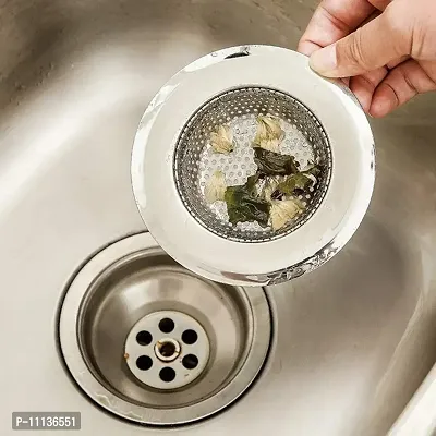 Giffy? Sink Strainer High Durability Stainless Steel Kitchen Filter Drain Basket Food Stopper, Size- 11.5 cm, 2 Pcs Set-thumb4