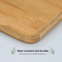 Giffy? Large Size High Durability Reversible Natural Wood Non-Skid Kitchen Chopping Cutting Slicing Board with Handle, 36 x 26cm-thumb3