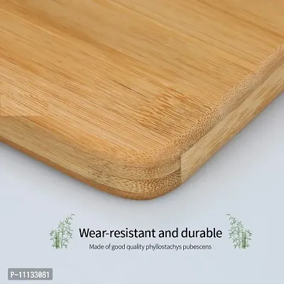 Giffy? Large Size High Durability Reversible Natural Wood Non-Skid Kitchen Chopping Cutting Slicing Board with Handle, 36 x 26cm-thumb4