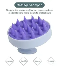 Giffy? Soft Silicone Bristles Scratch Head Clean Scalp Itch Wash Detangling Hair Brush Scalp Massager-thumb1