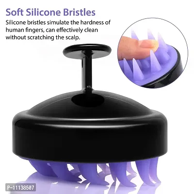 Giffy? Soft Silicone Shampoo Scalp Shower Hairbrush Hair Washing Massager Anti Dandruff Brush Comb for Men Women-thumb4