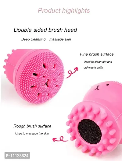 Giffy? Facial Cleansing Brush Silicone Handheld Face Brush and Massager Cute Small Octopus Shape Face Scrubber for Deep Cleaning, 2 Pcs-thumb5