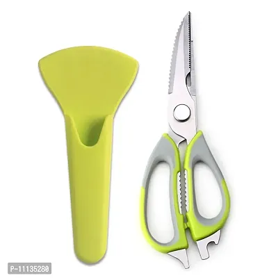 Giffy? Multi-Purpose Kitchen Shears with Magnetic Holder, Stainless Steel for Meats, Herbs, Vegetables, Bottle Opener & Nut Cracker - Random Color