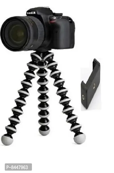 Foldable Octopus Mini Gorilla Tripod Stand for Mobile Camera, DSLR, Smartphone and Action Cameras Tripod&nbsp;&nbsp;(Black, Supports Up to 1500 g)-thumb0