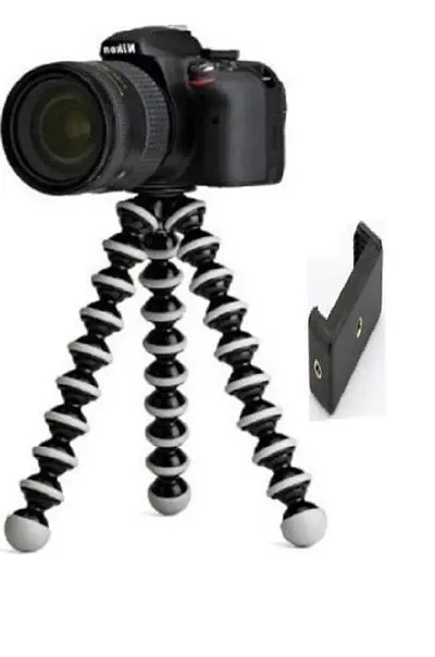 Foldable Octopus Mini Gorilla Tripod Stand for Mobile Camera, DSLR, Smartphone and Action Cameras Tripodnbsp;nbsp;(Black, Supports Up to 1500 g)