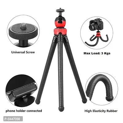 Flexible Foldable Waterproof Extra Thick  Strong with Mobile Holder for All Smartphone, Action  DSLR Cameras Use of Photography, Video Recording Vloging YouTube Tripod-thumb3