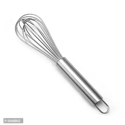 Kitchen Baking Tool Stainless Steel Hand Mixer Egg Beater Whisk - 10 Inch Stainless Steel Balloon Whisk-thumb0