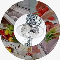 Stainless Steel Kitchen Sink Strainer Plug, Filter Stopper Mesh Long Hair Food Blockages Cleaning Tool for Bathroom Kitchen Sink, 11.5 cm-thumb1